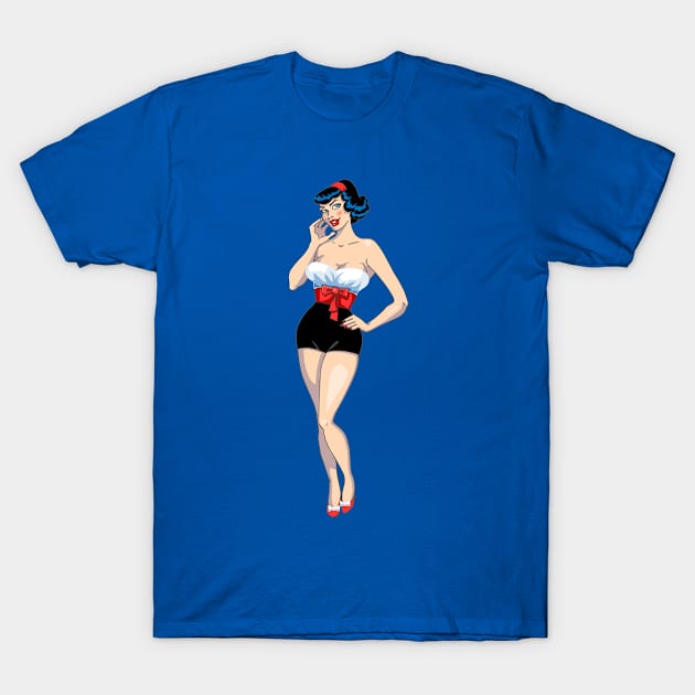 Pin Up Betty T-Shirt by AnishaCreations